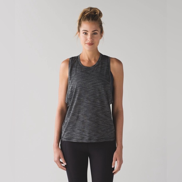 Lululemon Cardio Squad Tank II Heathered Black Women’s Size 4 - Picture 1 of 8